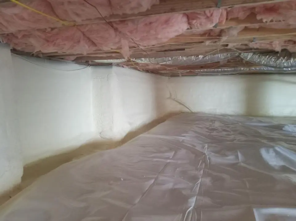 Crawl space encapsulation with closed-cell spray foam for Spray Foam Roofing in Nolensville